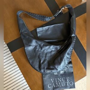 Vince Camuto Sleek Black Hobo Bag